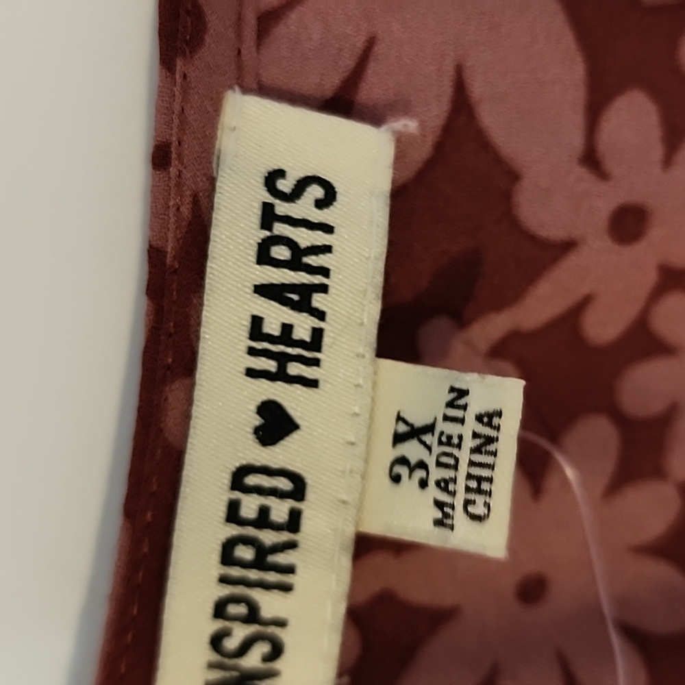 Inspired Hearts Floral Dress 3X - Picture 3 of 7